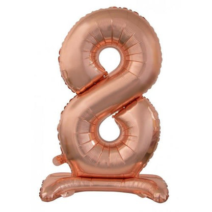 Number 8 Air-Filled Standing Balloon - Assorted Colours