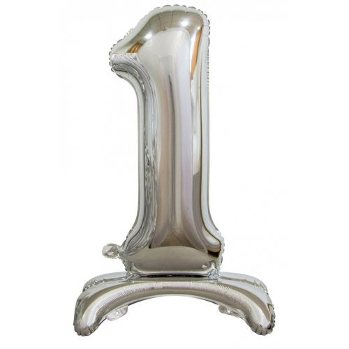 Number 1 Air-Filled Standing Balloon - Assorted Colours
