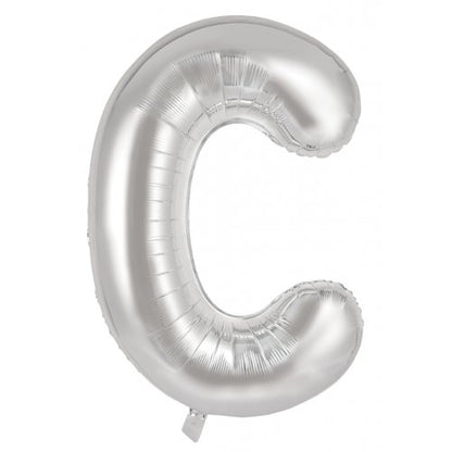 Silver Alphabet Letter 86cm Helium-Filled Foils