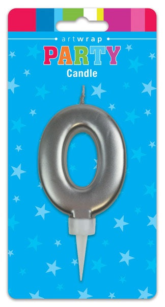 Silver Number Birthday Candles