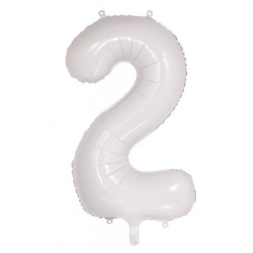 Number 2 Helium Foil Balloon - Assorted Colours