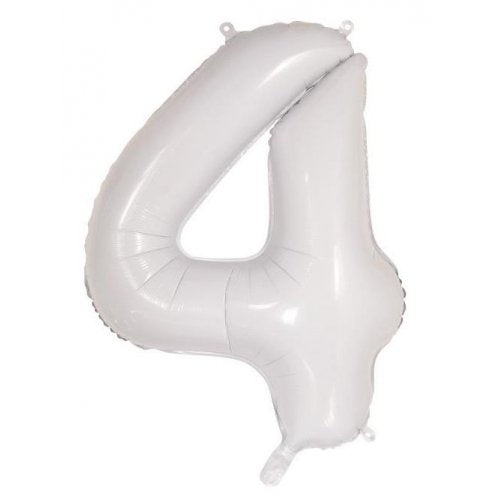 Number 4 Helium Foil Balloon - Assorted Colours