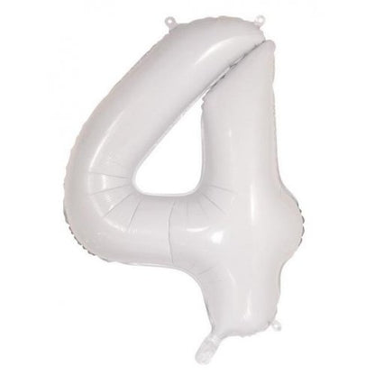 Number 4 Helium Foil Balloon - Assorted Colours