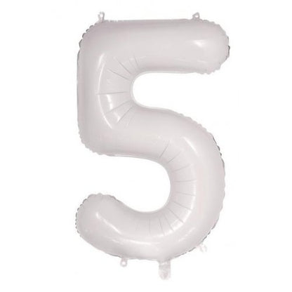 Number 5 Helium Foil Balloon - Assorted Colours