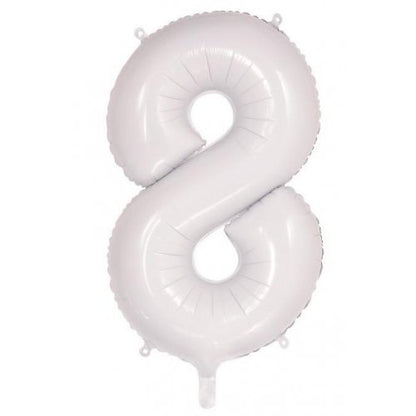Number 8 Helium Foil Balloon - Assorted Colours