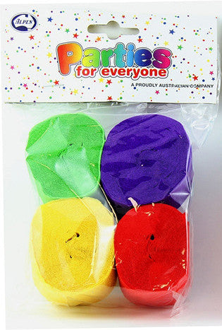 Crepe Streamers 4 Pack