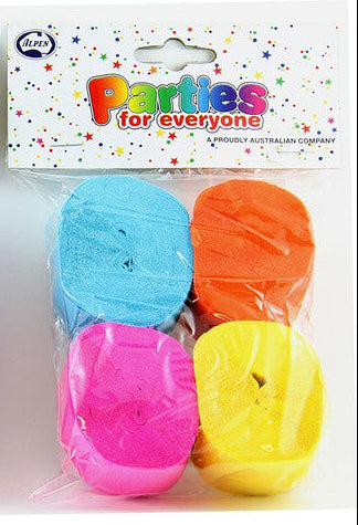 Crepe Streamers 4 Pack