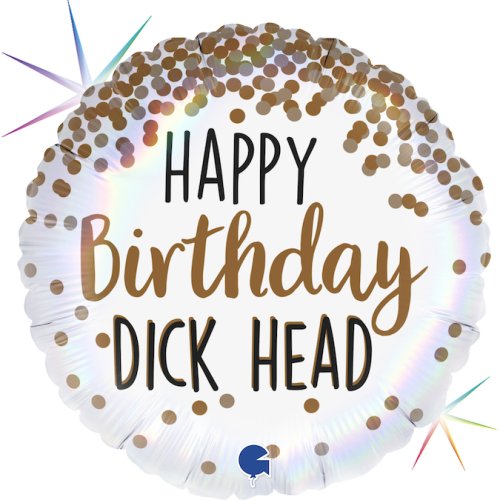 Happy Birthday D*head Foil Balloon INFLATED