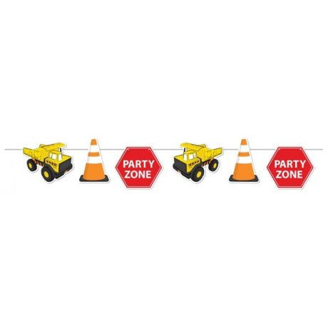 Construction Party Zone Bunting 2m