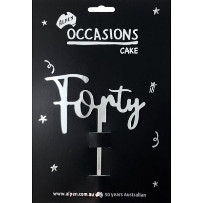 Forty Cake Topper
