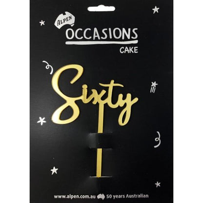 Sixty Cake Topper