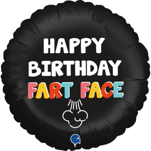 Happy Birthday Fart Face Foil INFLATED
