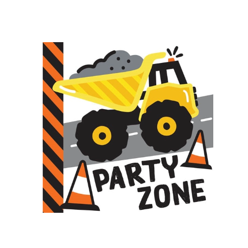 Construction Party Zone Napkins