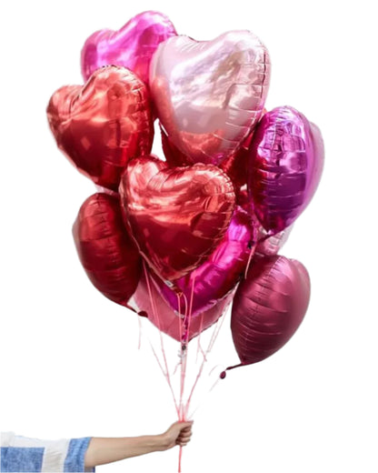 Heart Foil Balloons - Assorted Colours