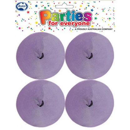 Crepe Streamers 4 Pack