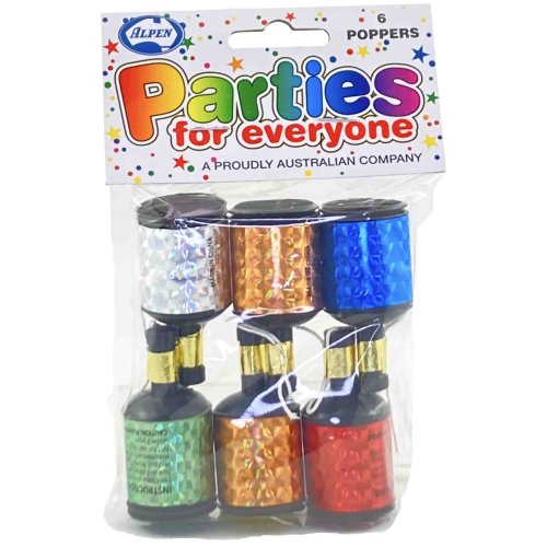 Party Poppers 6 Pack