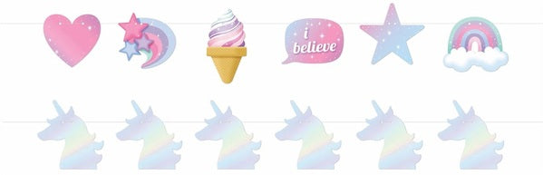 Unicorn Bunting 2m 2pk