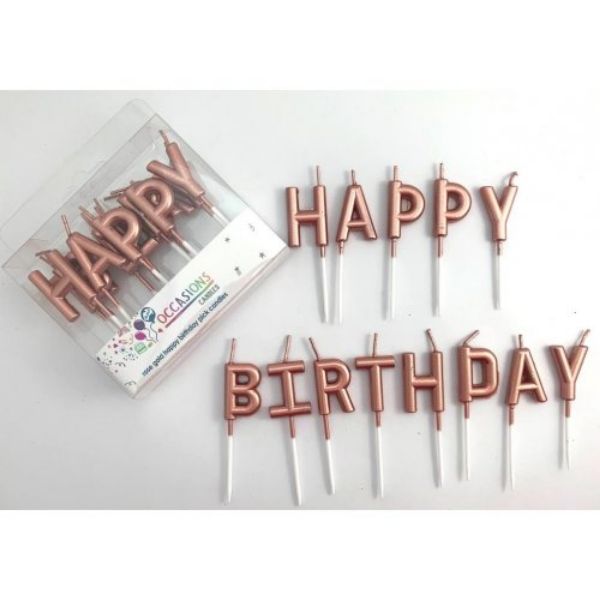 Picture of Happy Birthday Candles Rose Gold