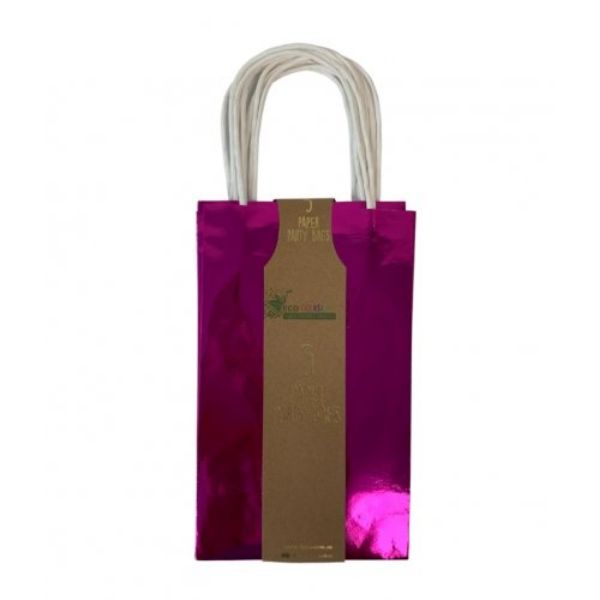 Picture of Metallic Pink Paper Party Bag 5pk