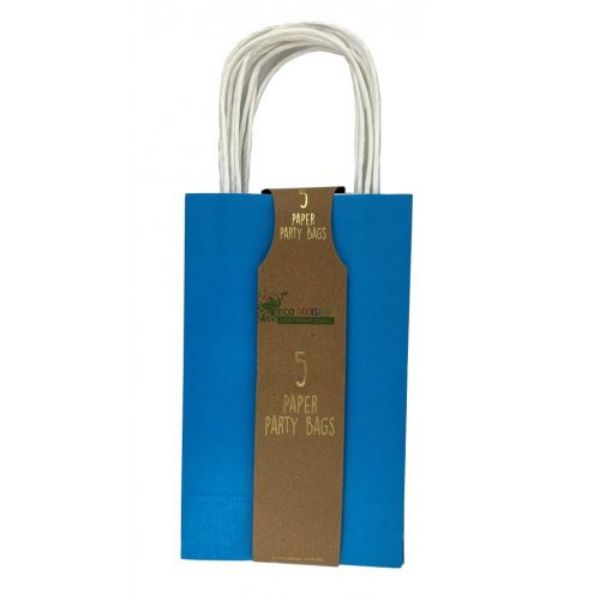 Picture of Azure Blue Paper Party Bag 5pk