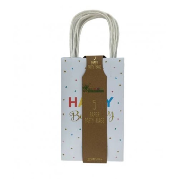 Picture of Happy Birthday Paper Party Bag 5pk