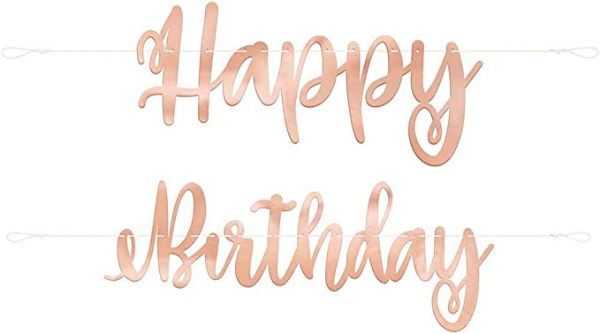 Picture of Happy Birthday Banner Rose Gold 2.13m