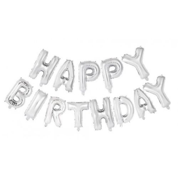 Picture of Matte Silver Happy Birthday Kit