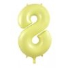 Picture of Matte Pastel Yellow Number Balloon Foil 86cm