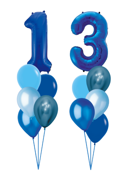 Picture of Double Digit Medium Balloon Bunch