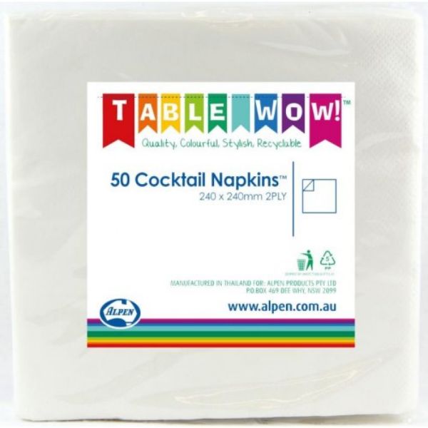 Picture of White Cocktail Napkins