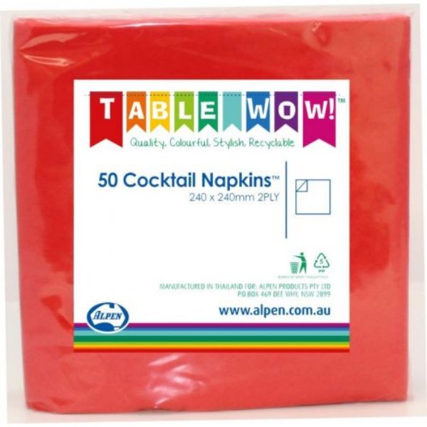 Picture of Red Cocktail Napkin