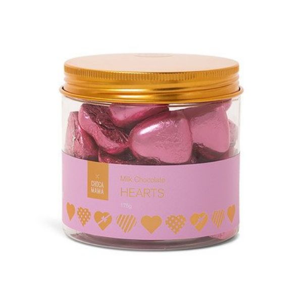 Picture of Pink Foiled Hearts Tub 175g
